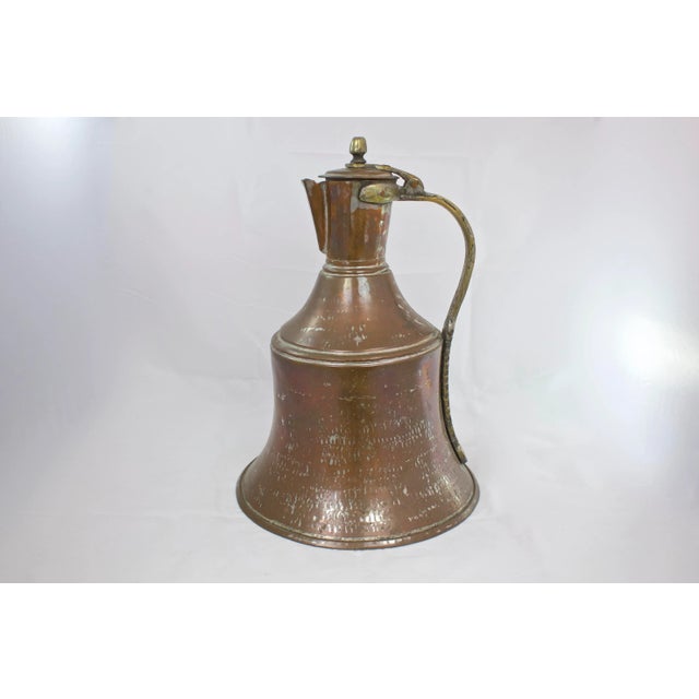 Antique Large Persian Copper Jug For Sale - Image 4 of 4
