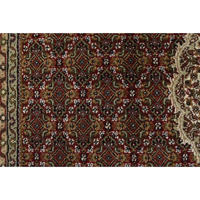 Tabriz Mahi Rug 7’10” X 10’4” Red Wool Traditional Hand-Knotted Carpet For Sale - Image 10 of 15