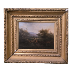19th Century French Pastoral Landscape Painting by Honorine Lajoie