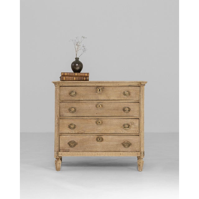 Wood 19th Century Netherlands Traditional Tan Wood Chests of Drawers For Sale - Image 7 of 11