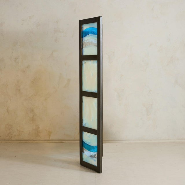 Leucos Italian Murano Glass Screen or Room Divider by Leucos, 1980s For Sale - Image 4 of 11