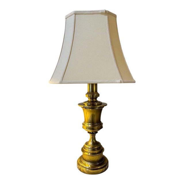 Mid-Century Solid Brass Stiffel Lamp For Sale