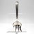 A fine antique American serving fork. In very robust, heavy-gauged sterling silver. Made by Dominick & Haff for Theodore...