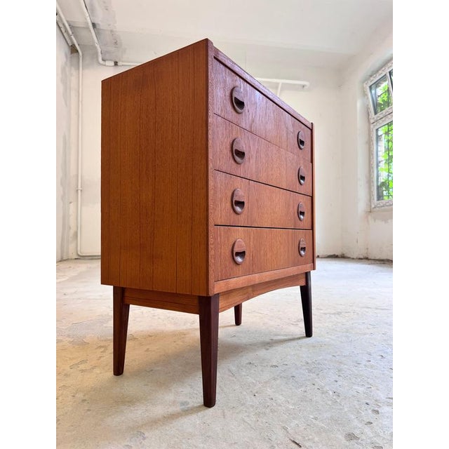 Danish Teak Chest of Drawers with Round Recessed Handles For Sale - Image 11 of 11