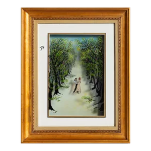 Promenade, Jean-pierre Weill Screenprint on Glass, Signed and Numbered in Pencil