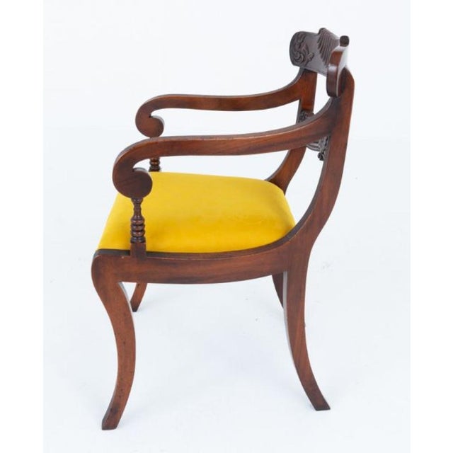 Wood Regency Dining Chairs in Mahogany, 1920s, Set of 10 For Sale - Image 7 of 8