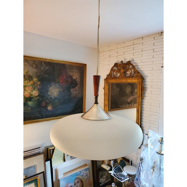 Mid Century Modern Laurel Style Floating Hanging Light For Sale In Boston - Image 6 of 8
