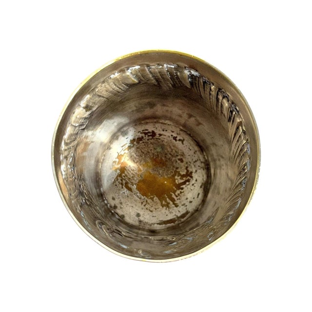 Metal Set of 3 French Art Deco Silverplate Cups | Engraved Goblets or Match Holders For Sale - Image 7 of 13