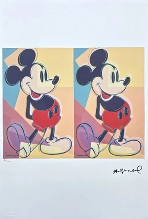After Andy Warhol, 2x Mickey Mouse, 1980s, Lithograph