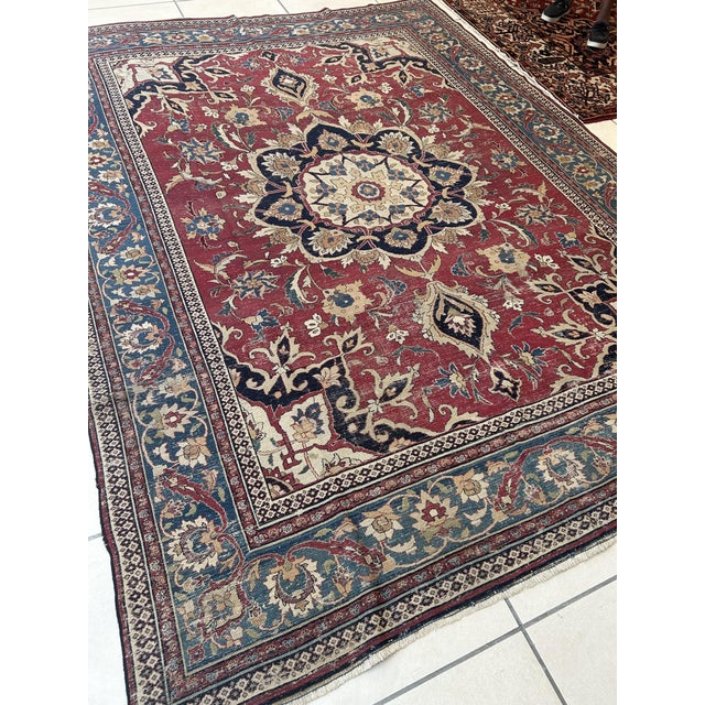 Antique N.East Persian Dorokhsh Rug , 8'4 X 10' For Sale - Image 10 of 10