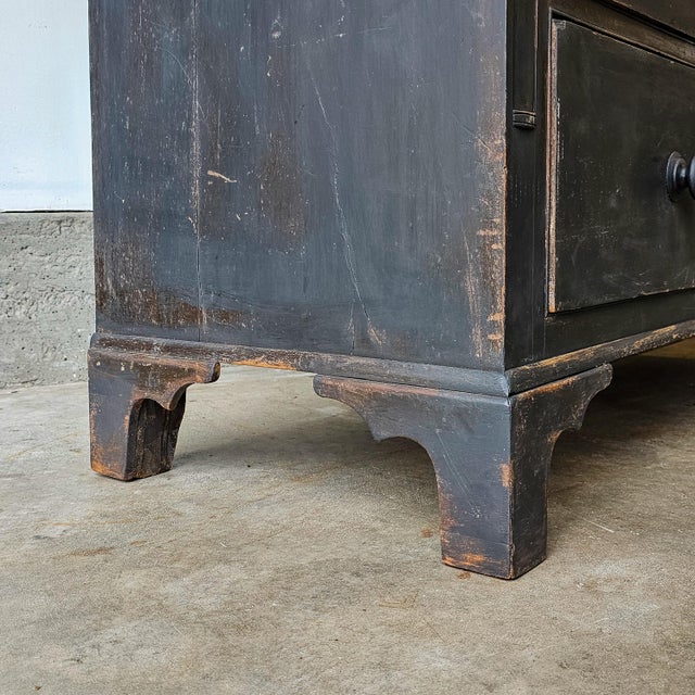 Antique Ebonized Pine Chest of Drawers - Circa 1830 For Sale - Image 9 of 16