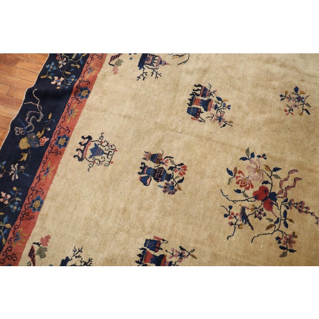 Textile Antique Chinese Square Rug - 8'2" x 8'9" For Sale - Image 7 of 18