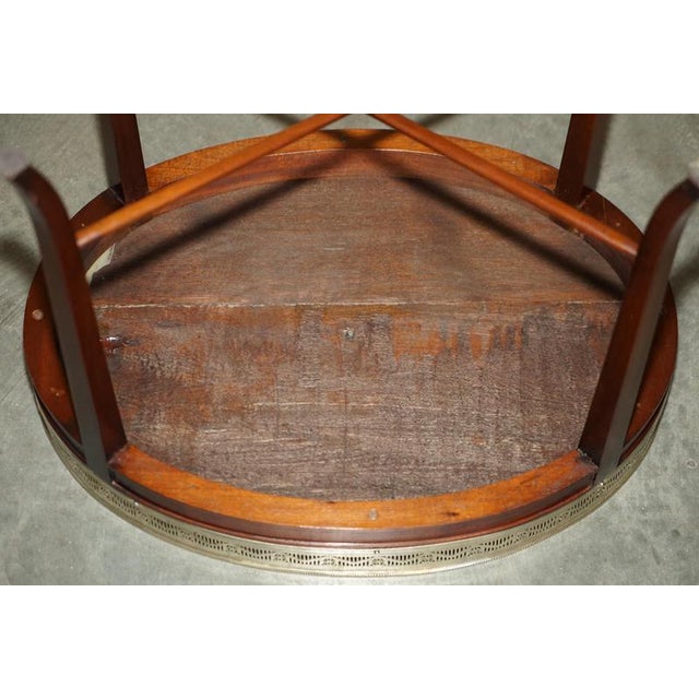 Antique Georgian Hand-Sawn Hardwood Rail Coffee Table with Brass Gallery, 1820 For Sale - Image 12 of 13