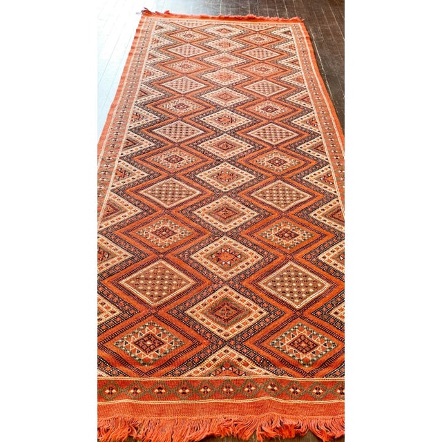 Textile Vintage Handmade Tribal Moroccan Runner, 3'1" X 9'10" For Sale - Image 7 of 10