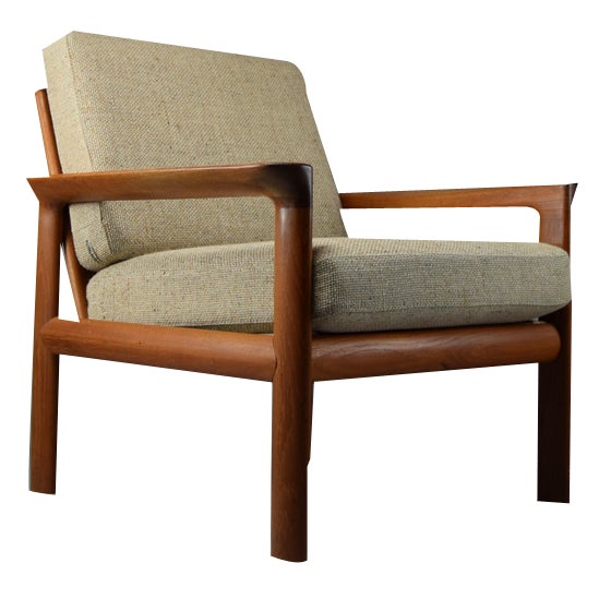 Mid-Century Danish Modern Teak Lounge Chair, 1960s For Sale