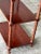 1980s Vintage Faux Bamboo Chinoiserie Mahogany Brass Capped Etagere Shelf Unit For Sale - Image 5 of 8