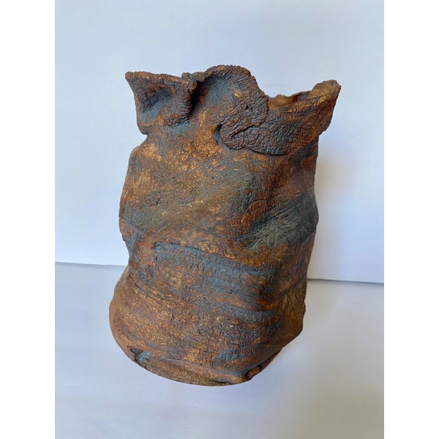 Sculptural Signed Studio Pottery Vase For Sale - Image 4 of 8