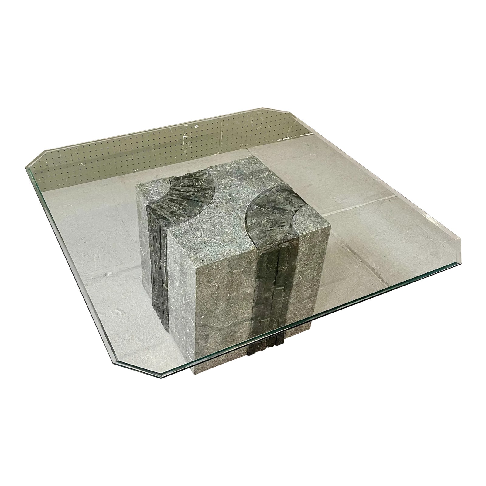 1980s Maitland Smith Tessellated Stone Cube Coffee Table | Chairish
