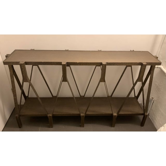 Vintage Angular Steel Bookcase For Sale - Image 10 of 11
