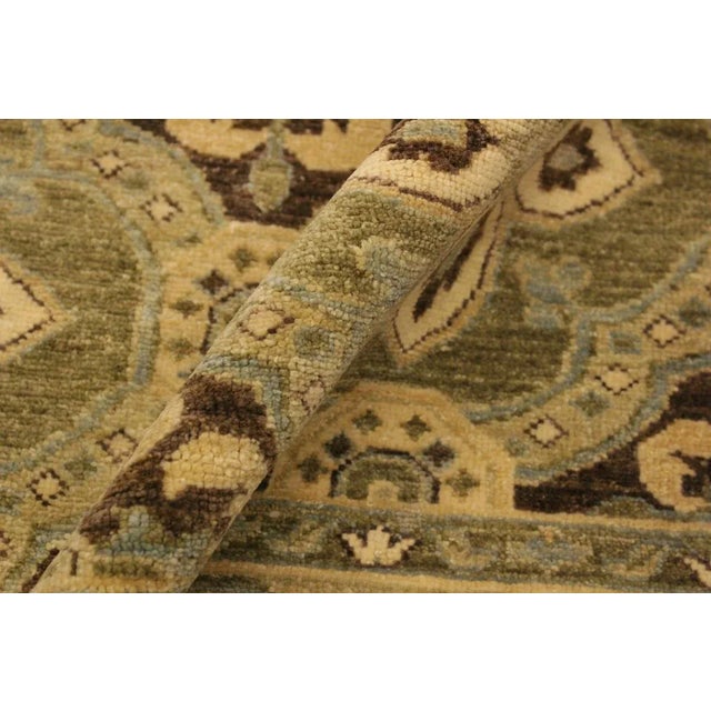 Shabby Chic 1990s Boho Chic Kafkaz Brown/Green Hand-Knotted Rug - 4'2 X 6'8 For Sale - Image 3 of 8