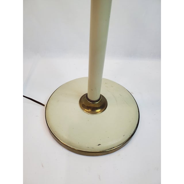 1950s Art Deco Gerald Thurston Swing Arm Flying Saucer Floor Lamp 1950s, Unmarked For Sale - Image 5 of 12