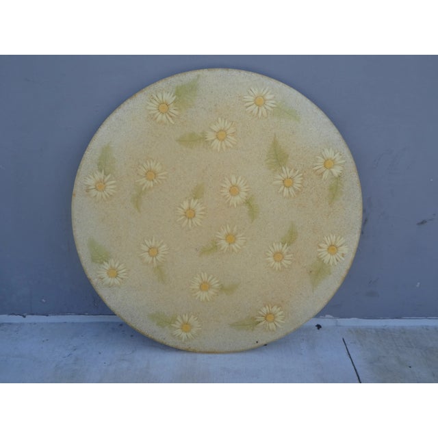 1960's Large Acrylic Flower Power Daisy Table Top Only sold as found previously used without damage measuring 36 inches in...