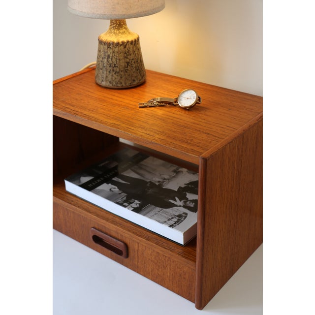 Scandinavian Wall-Mounted Bedside Table with Drawer, 1960s For Sale - Image 10 of 12