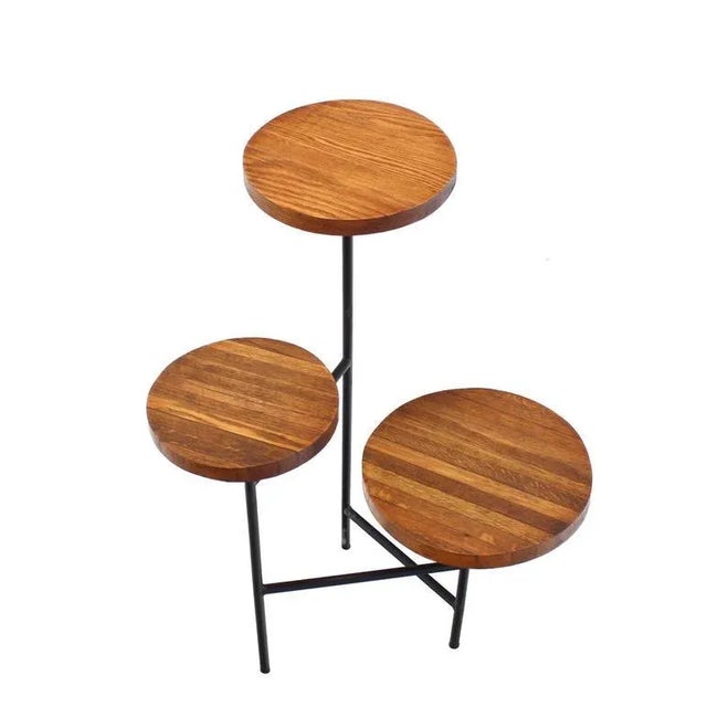 Mid-Century Modern Mid-Century Modern Tri Leg Three-Tier Side Display Table Planter For Sale - Image 3 of 9