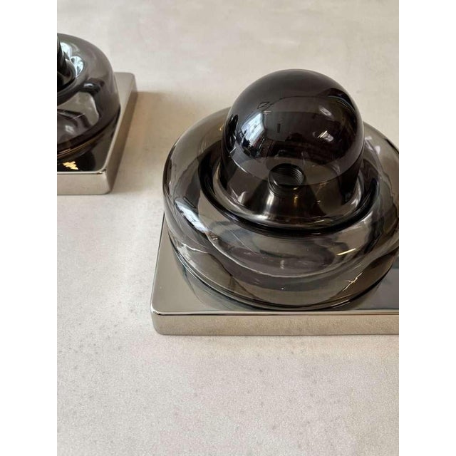 Smoked Glass Wall Lamp from Cosack, 1970s For Sale - Image 10 of 12