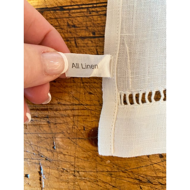 Linen Fall/Thanksgiving Tea Towel, Pumpkins, Henry Hand Work For Sale In Portland, OR - Image 6 of 7