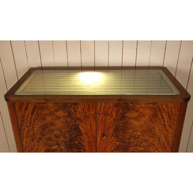 Swedish Pyramid Mahogany Bar Cabinet by Förenade Möbler Linköping, 1940s For Sale - Image 9 of 14