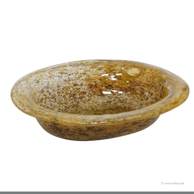 Glass Ercole Barovier for Barovier & Toso Aborigeni Murano Art Glass Bowl For Sale - Image 7 of 7