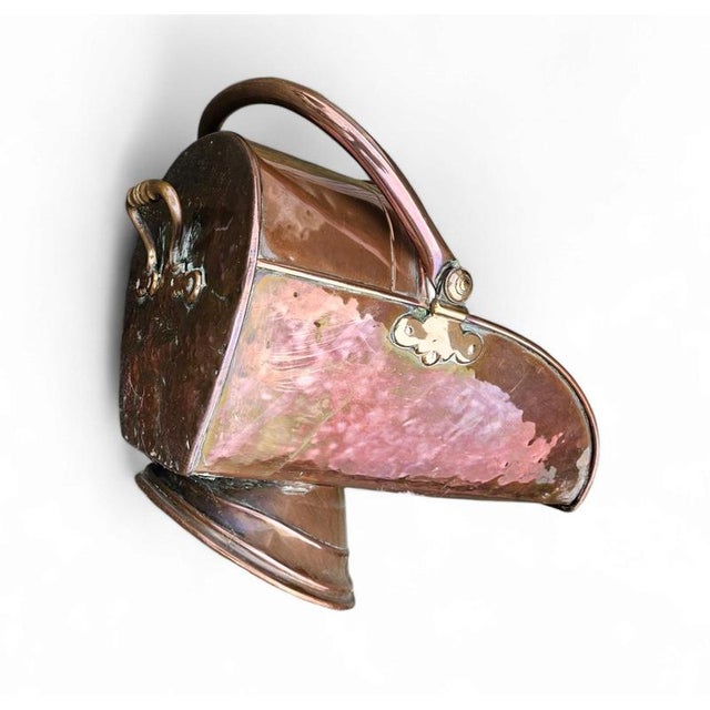 Vintage Copper Coal Scuttle For Sale - Image 3 of 6