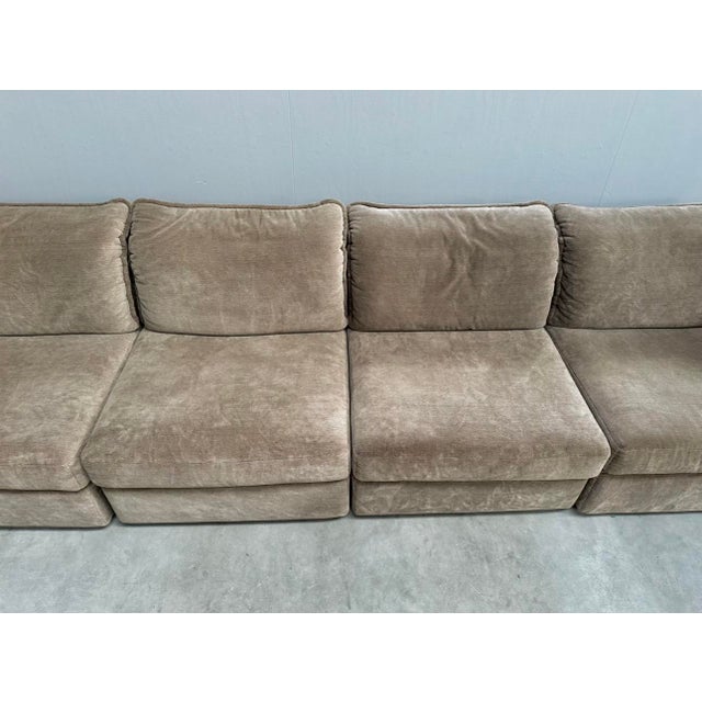 Textile Large Vintage Modular Sofa from Musterring International, Germany, 1970s, Set of 7 For Sale - Image 7 of 12