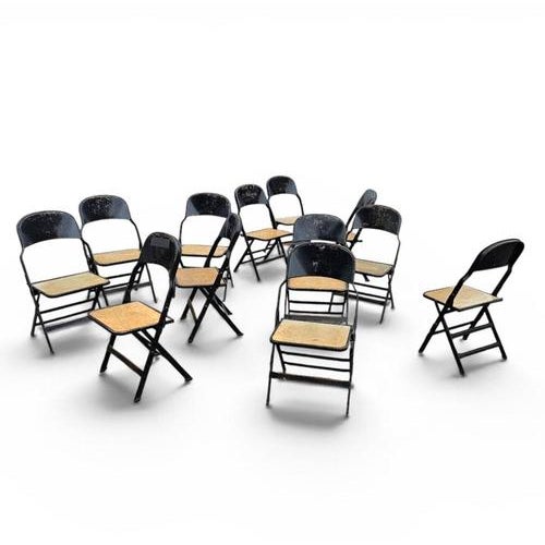 Folding Chairs from Clarin Corporation, USA, 1920s, Set of 12 For Sale - Image 11 of 18