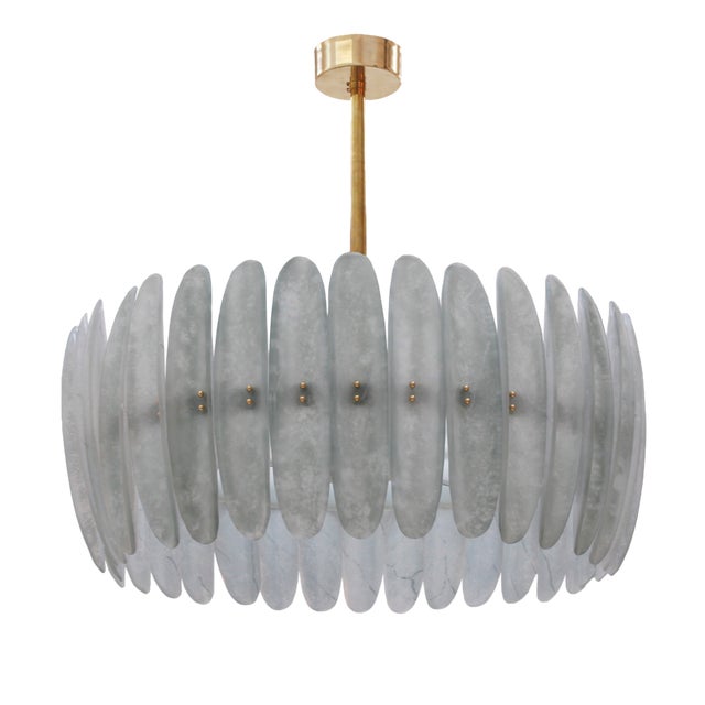 Italian Murano Glass Suspension Lamp For Sale