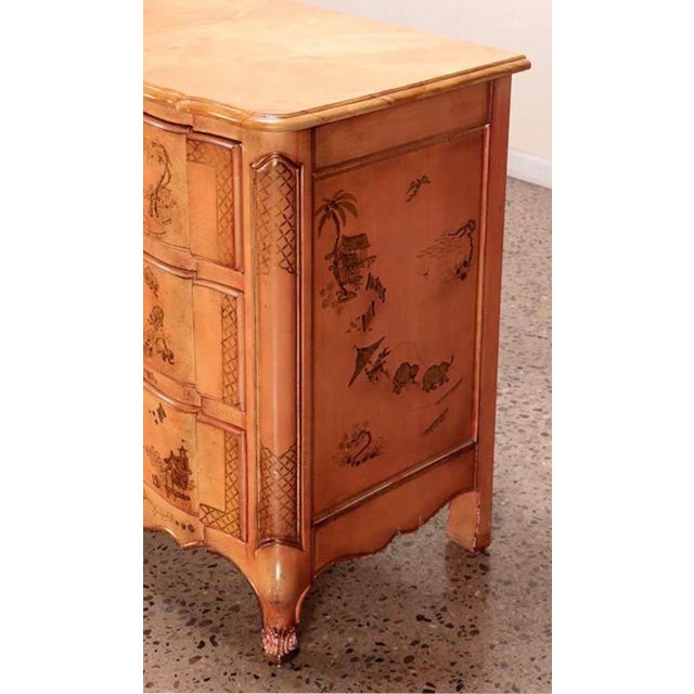 1950s 1950s French Louis XV Style Chinoiserie Chest / Commode by Jacques Bodart For Sale - Image 5 of 9