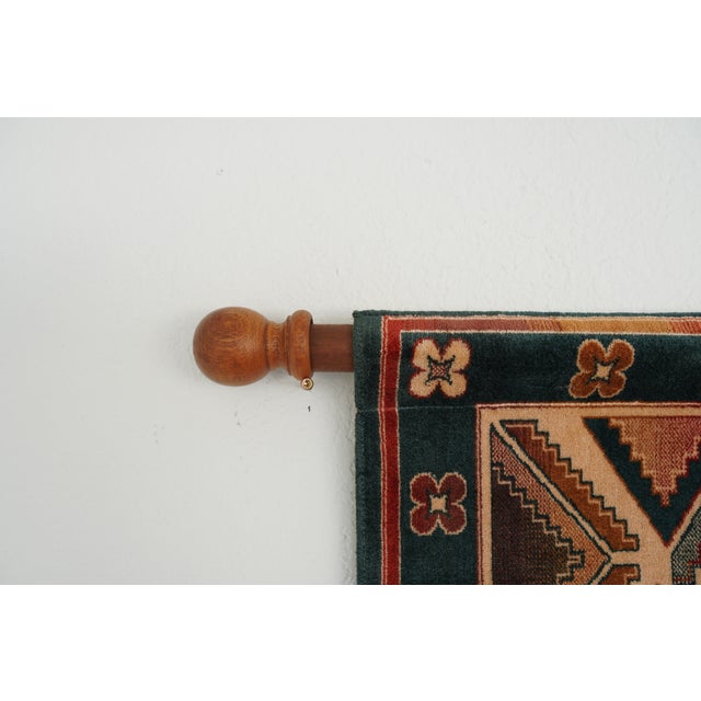 Vintage Geometric Woven Wall Tapestry For Sale - Image 9 of 10