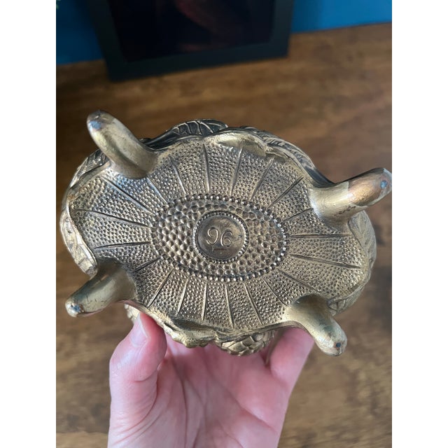 1910s Art Nouveau Ornate Footed Metal Trinket Box For Sale - Image 16 of 18