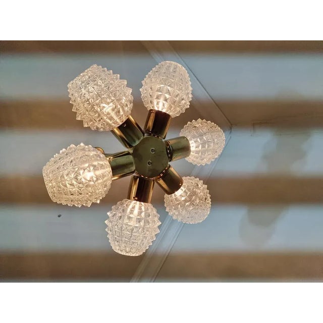 Chandelier in Cut Glass from Kamenický Šenov For Sale - Image 6 of 7