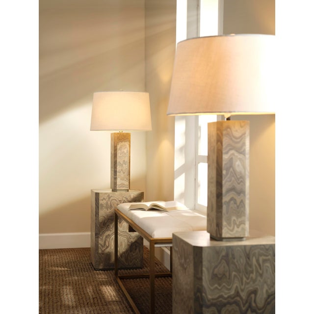 Vale Side Table, Sand Grey Veneer The strata-like patterns on this side tables veneers draw inspiration from ancient...