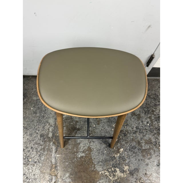 Norr11 Ny11 Bar Stool Light Smoked Oak + Spectrum Autumn Leather Seat For Sale - Image 4 of 12