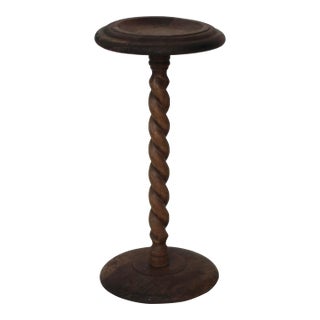 1940s Barley Twist Wood Plant Stand For Sale