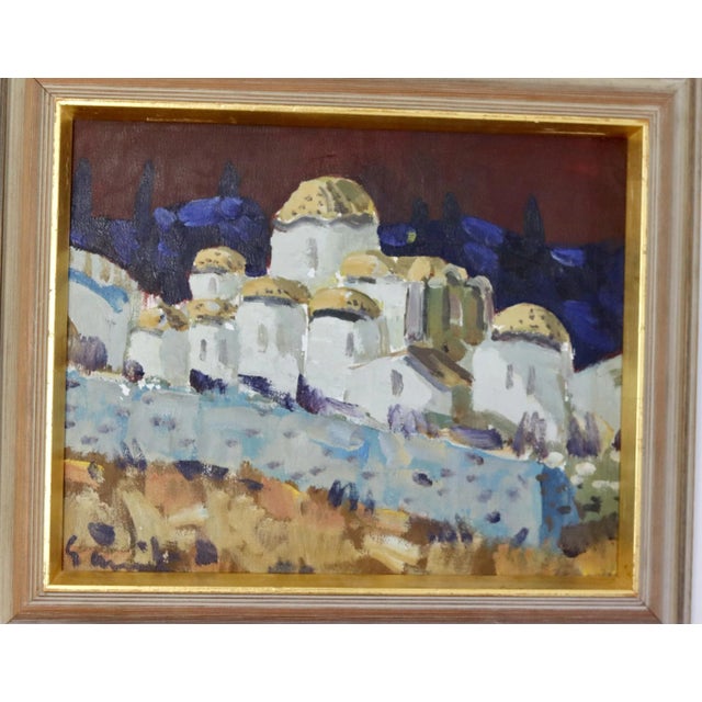 Tage Garvik, Town, 1950s, Oil on Canvas, Framed For Sale - Image 5 of 11