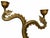 1970s Monumental Vintage Cast Brass Chinese Dragon Two-Light Candelabra, 37” For Sale - Image 5 of 5