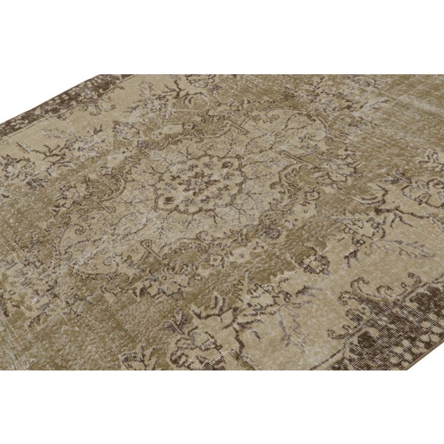 Rug & Kilim Vintage Zeki Muren Rug in Beige and Brown For Sale - Image 4 of 7