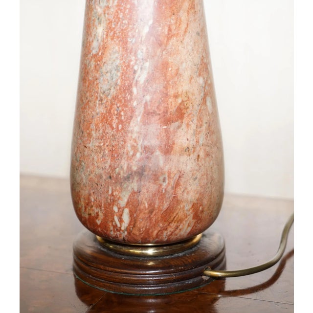 Late Victorian French Antique Gilt Brass Marble Table Lamp For Sale - Image 10 of 11