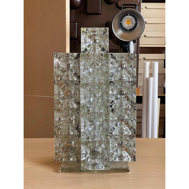 Sculptural Lamp in Glass Cubes attributed to Albano Poli for Poliarte, 1960s For Sale - Image 6 of 8