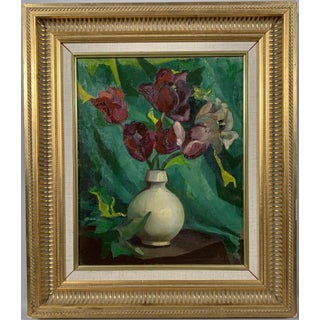 André Lhote (1885-1962) Oil on Canvas Bouquet of Tulips Still Life 20th Century Modern For Sale