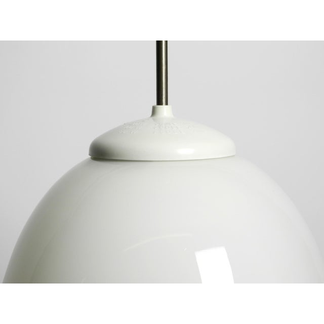 Glass Large Mid-Century Bauhaus Style Opal Glass Ceiling Lamp, 1950s For Sale - Image 7 of 18